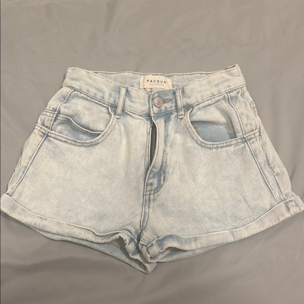 PacSun Sky Blue Women's Mom Jean Shorts